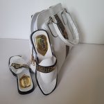 Versace white,Gold and Black Shoe Size 37,40